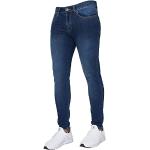 Blaue Super Skinny Stretch-Jeans aus Denim für Herren Weite 32 für Partys für den für den Sommer 