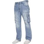 Blaue Cargo-Shorts aus Baumwollmischung für Herren Weite 34 für den für den Sommer 