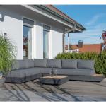 Reduzierte Anthrazitfarbene Moderne Zebra Quadratische Lounge Gartenmöbel & Loungemöbel Outdoor aus Aluminium 5-teilig 2 Personen 