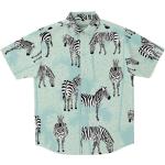 Animal-Print Button Down Kragen Hemden mit Button-Down-Kragen mit Tiermotiv aus Popeline für Herren Größe XS 