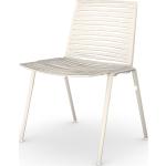 Cremefarbene Skandinavische Designer Stühle aus Polyrattan Outdoor 