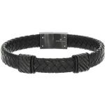 Zeeme Armband »Lederband mit Edelstahlverschluß« (1-tlg), schwarz