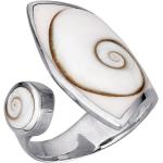 Reduzierte Silberne Zeeme Damenperlenringe glänzend mit Echte Perle 