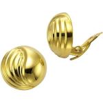 Zeeme Paar Ohrclips »925/- Sterling Silber vergoldet poliert«, mit Geschenketui, gelb