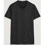 Zegna Filoscozia Pure Cotton Round Neck T-Shirt Black