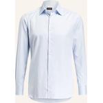 Hellblaue Business Ermenegildo Zegna Kentkragen Hemden mit Kent-Kragen aus Baumwolle für Herren Größe S 