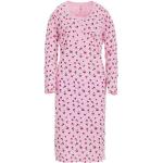 Rosa Blumenmuster Langärmelige Damennachthemden aus Baumwolle Größe 6 XL 