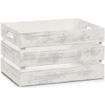 Reduzierte Weiße Vintage Kisten & Aufbewahrungskisten aus Holz 