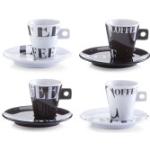 Dunkelbraune Zeller Coffee Style Espresso-Sets aus Porzellan 8-teilig 