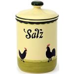 Zeller Keramik Hahn und Henne Vorratsdose Salz 1 L