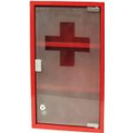 Rote Zeller Medizinschränke & Erste Hilfe Schränke aus Edelstahl Breite 0-50cm, Höhe 0-50cm, Tiefe 0-50cm 