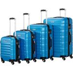 Zelsius Koffer Set 4 Stück, Blau, ABS Hartschalenkoffer mit Zahlenschloss und Innen Trennwand