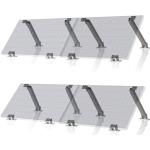 Zelsius Universal Solarmodul Halterung, verstellbarer Winkel, Aluminium Montageset für vier Panele