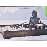 Sandfarbene Asiatische Mini Zen-Gärten mit Zen-Motiv aus Kunststein 7-teilig 