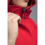 Rote Wasserdichte Winddichte Atmungsaktive Tatonka Kapuzenmäntel mit Reißverschluss aus Polyamid mit Kapuze für Damen Größe S 