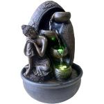 Schwarze Asiatische 40 cm Zimmerbrunnen Feng Shui LED beleuchtet 