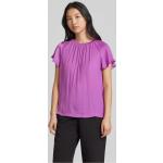 Violette Unifarbene Zero Blusenshirts & Schlusen aus Satin für Damen Größe M 