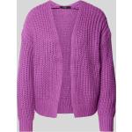 Violette Zero Grobstrickjacken aus Baumwollmischung für Damen Größe L 