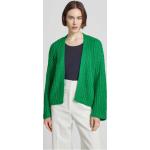 Grüne Unifarbene Zero Grobstrickjacken aus Polyamid für Damen Größe M 