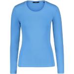 Blaue Langärmelige Zero Bio Rundhals-Ausschnitt T-Shirts für Damen Größe S 