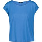 Blaue Kurzärmelige Zero U-Boot-Ausschnitt T-Shirts für Damen Größe M 