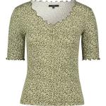 Grüne Zero V-Ausschnitt T-Shirts enganliegend für Damen Größe M 