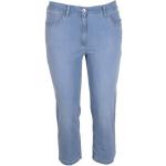Blaue Unifarbene Casual Zerres Cora Capri-Jeans mit Reißverschluss aus Denim für Damen Größe M 