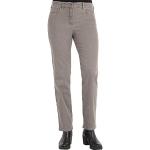ZERRES Style GRETA – Bequeme, unsichtbaren Gummibund Jeanshose, Gerade geschnittenes Bein Farbe Taupe Größe 48 kurz