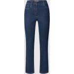 Reduzierte Blaue Zerres Cora Slim Fit Jeans mit Reißverschluss aus Baumwollmischung für Damen 