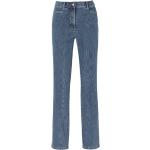 Blaue Zerres Tina Straight Leg Jeans mit Reißverschluss aus Denim für Damen Größe L 