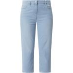 Reduzierte Hellblaue Zerres Cora Slim Fit Jeans mit Reißverschluss aus Baumwollmischung für Damen Größe XL 