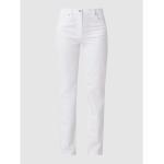 Reduzierte Weiße Zerres Cora Slim Fit Jeans mit Reißverschluss aus Baumwolle für Damen Größe XL 