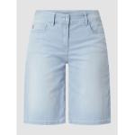 Reduzierte Hellblaue Zerres Cora Jeans-Bermudas aus Baumwollmischung für Damen Größe XL 