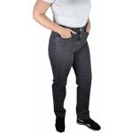 Dunkelgraue Zerres Tina Stretch-Jeans aus Denim für Damen Größe XL 