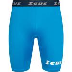 Blaue Bestickte Zeus Sport Stretch-Bermudas aus Polyester für Herren Größe L 