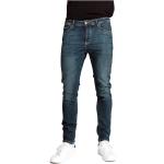 Reduzierte Blaue Unifarbene Zhrill Slim Fit Jeans mit Reißverschluss aus Baumwolle für Herren 