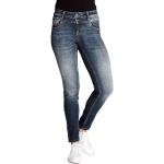 Blaue Unifarbene Vintage Zhrill Slim Fit Jeans aus Baumwolle für Damen Weite 24 
