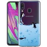 Samsung Galaxy A40 Hüllen Art: Bumper Cases mit Pinguinmotiv durchsichtig aus Silikon stoßfest 
