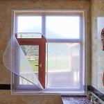 JIAJUTUI001 Fenster Folien Selbstklebend Transparent Fenster Isolierung  Bausatz,Wärmedämmfolie für Fenster,Transparente Fenster-Isolierfolie  (120x200cm) : : Küche, Haushalt & Wohnen