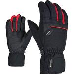 Ziener Herren Glyn GTX Plus Glove Alpine Ski-Handschuhe/Wintersport | Wasserdicht, Atmungsaktiv, Warm, Gore-tex, Black.red, 10