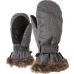 Graue Gepunktete Elegante Ziener Kinderhandschuhe für Mädchen Größe 3 für den für den Winter 