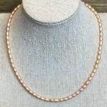 Zierliche Perlenkette, Süßwasserperlen-Halskette, Perlenkette Im Vintage-stil, Zeitlose Perlen, Zierliche Rosa