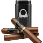 Schwarze Zigarrenetuis aus Leder Klein 
