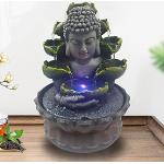 Blaue Asiatische Zimmerbrunnen Feng Shui mit Buddha-Motiv 