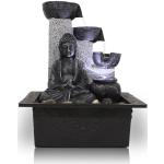Schwarze Asiatische Kiom Zimmerbrunnen Feng Shui mit Buddha-Motiv aus Stein 