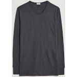 Zimmerli of Switzerland Wool/Silk Long Sleeve T-Shirt Charcoal
