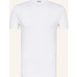 Weiße Zimmerli of Switzerland V-Ausschnitt T-Shirts für Herren Übergrößen 