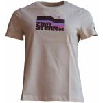 Braune Langärmelige ZIMTSTERN Bio T-Shirts aus Baumwolle für Damen Größe M 