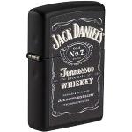 Zippo 49281 Jack Daniels Texture Black Pocket Lighter Feuerzeug, Schwarzer, Matter Texturdruck, Einheitsgröße