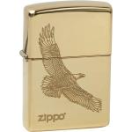 Goldene ZIPPO Streichholz-Feuerzeuge mit Vogel-Motiv 